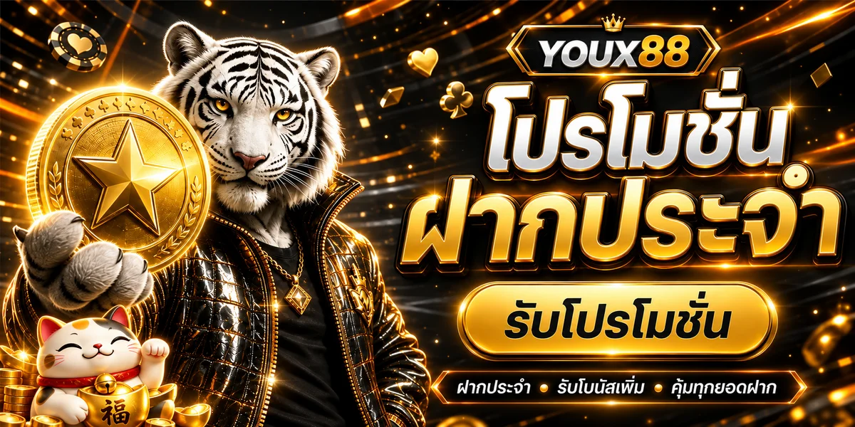 YOUX88 โปรโมชั่นฝากประจำพร้อมมาสคอตนำโชค